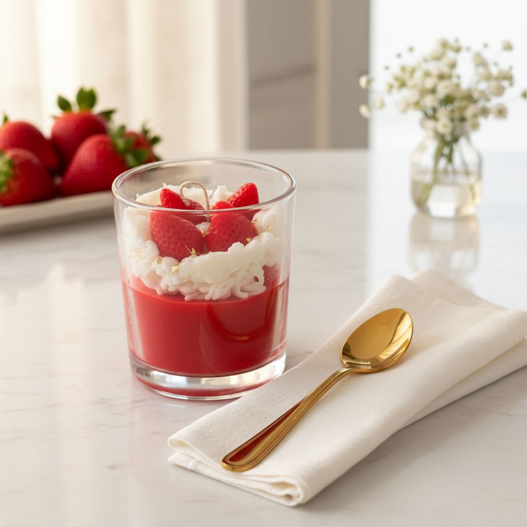 Strawberry Cup Candle