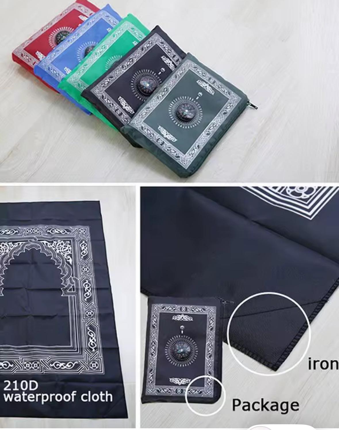 Pocket Travel Prayer Mat + Qiblah Compass