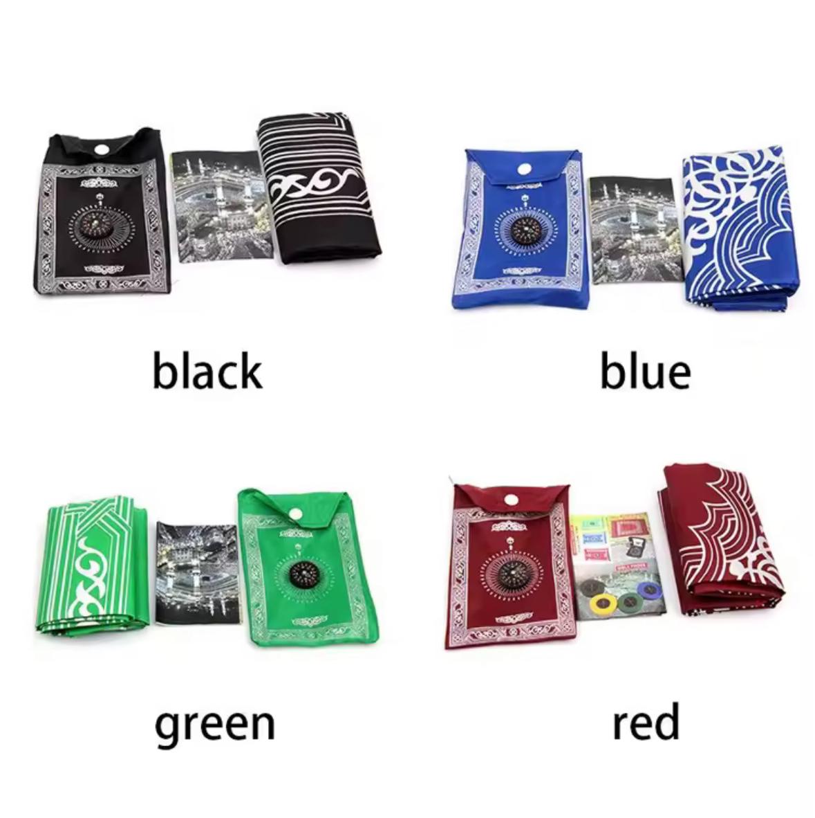 Pocket Travel Prayer Mat + Qiblah Compass