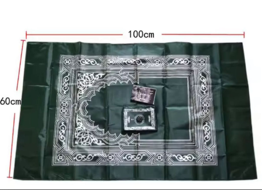Pocket Travel Prayer Mat + Qiblah Compass